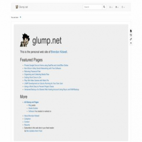 Скриншот главной страницы сайта glump.net