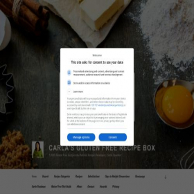 Скриншот главной страницы сайта glutenfreerecipebox.com