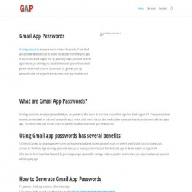 Скриншот главной страницы сайта gmailapppassword.com