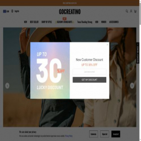 Скриншот главной страницы сайта gocreatino.com