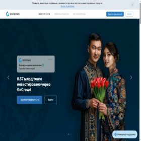 Скриншот главной страницы сайта gocrowd.io