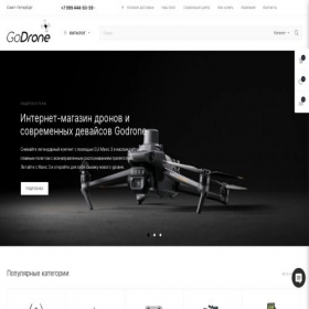 Скриншот главной страницы сайта godrone.ru