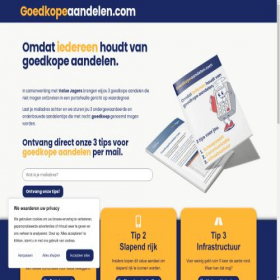 Скриншот главной страницы сайта goedkopeaandelen.com