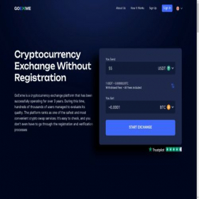Скриншот главной страницы сайта goexme.io