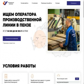 Скриншот главной страницы сайта gofropenza-vacancy.ru