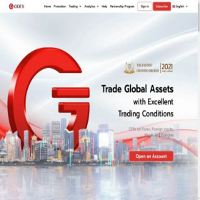 Скриншот главной страницы сайта gofx.com