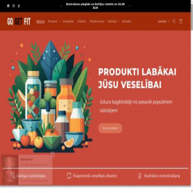Скриншот главной страницы сайта gogetfit.lv