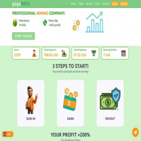 Скриншот главной страницы сайта gogopays.com