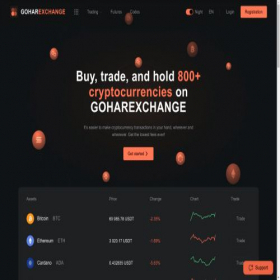 Скриншот главной страницы сайта goharexchange.com