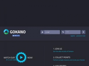 Скриншот главной страницы сайта gokano.com