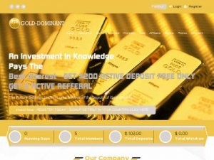 Скриншот главной страницы сайта gold-dominant.com