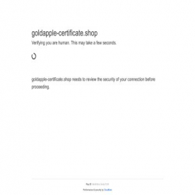 Скриншот главной страницы сайта goldapple-certificate.shop