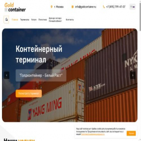 Скриншот главной страницы сайта goldcontainer.ru