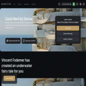 Скриншот главной страницы сайта goldenbee.estate