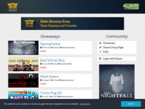 Скриншот главной страницы сайта goldengiveaways.org