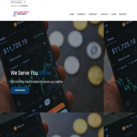 Скриншот главной страницы сайта goldentrustinvests.com