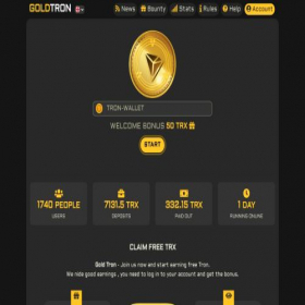 Скриншот главной страницы сайта goldtron.biz