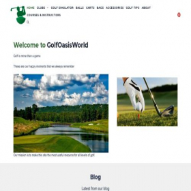 Скриншот главной страницы сайта golfoasisworld.com