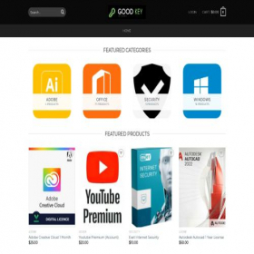 Скриншот главной страницы сайта goodkey.store