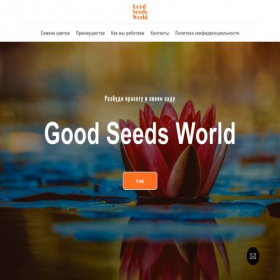 Скриншот главной страницы сайта goodseedsworld.online