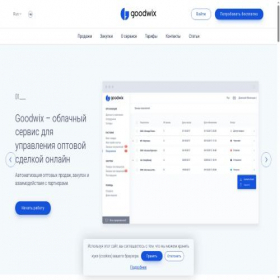 Скриншот главной страницы сайта goodwix.com