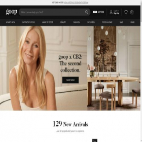 Скриншот главной страницы сайта goop.com