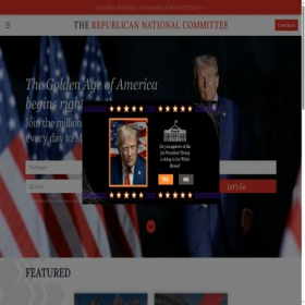 Скриншот главной страницы сайта gop.com