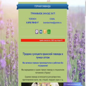 Скриншот главной страницы сайта gornaylavanda.ru