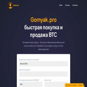 Скриншот главной страницы сайта gornyak.pro