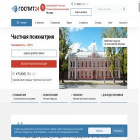Скриншот главной страницы сайта gospit24.ru