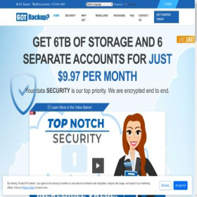 Скриншот главной страницы сайта gotbackup.gotbackup.com