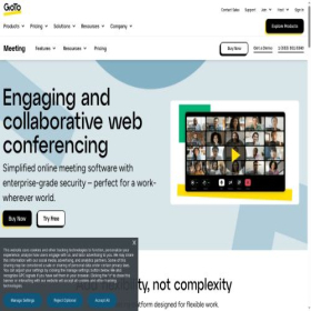 Скриншот главной страницы сайта gotomeeting.com