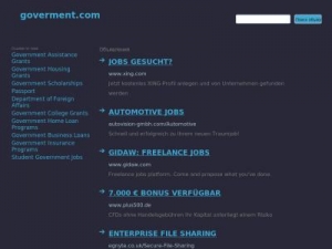 Скриншот главной страницы сайта goverment.com