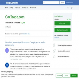 Скриншот главной страницы сайта goxtrade.com