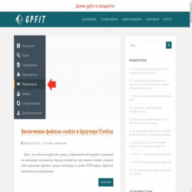 Скриншот главной страницы сайта gpfit.ru