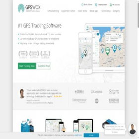 Скриншот главной страницы сайта gpswox.com