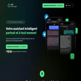 Скриншот главной страницы сайта gpt-messenger.io