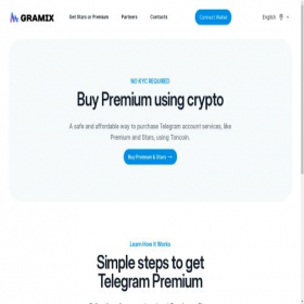 Скриншот главной страницы сайта gramix.io