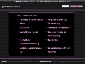 Скриншот главной страницы сайта grandasino.online