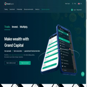 Скриншот главной страницы сайта grandcapital.co.za