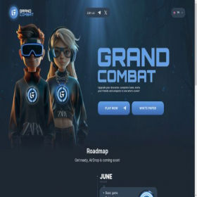 Скриншот главной страницы сайта grandcombat.io