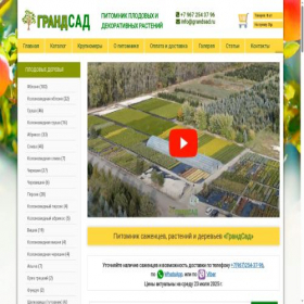 Скриншот главной страницы сайта grandsad.ru