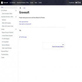 Скриншот главной страницы сайта gravesoft.dev