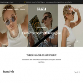 Скриншот главной страницы сайта graziaglow.co