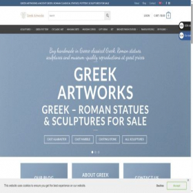 Скриншот главной страницы сайта greekartworks.com