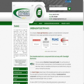 Скриншот главной страницы сайта greenlightelectronics.com
