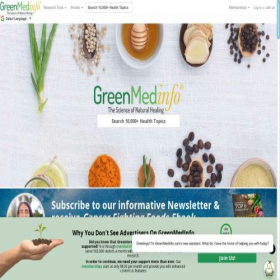 Скриншот главной страницы сайта greenmedinfo.com