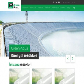 Скриншот главной страницы сайта greenplast.az