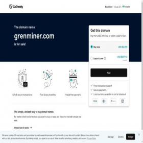 Скриншот главной страницы сайта grenminer.com