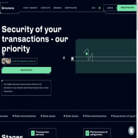 Скриншот главной страницы сайта grevions.com
